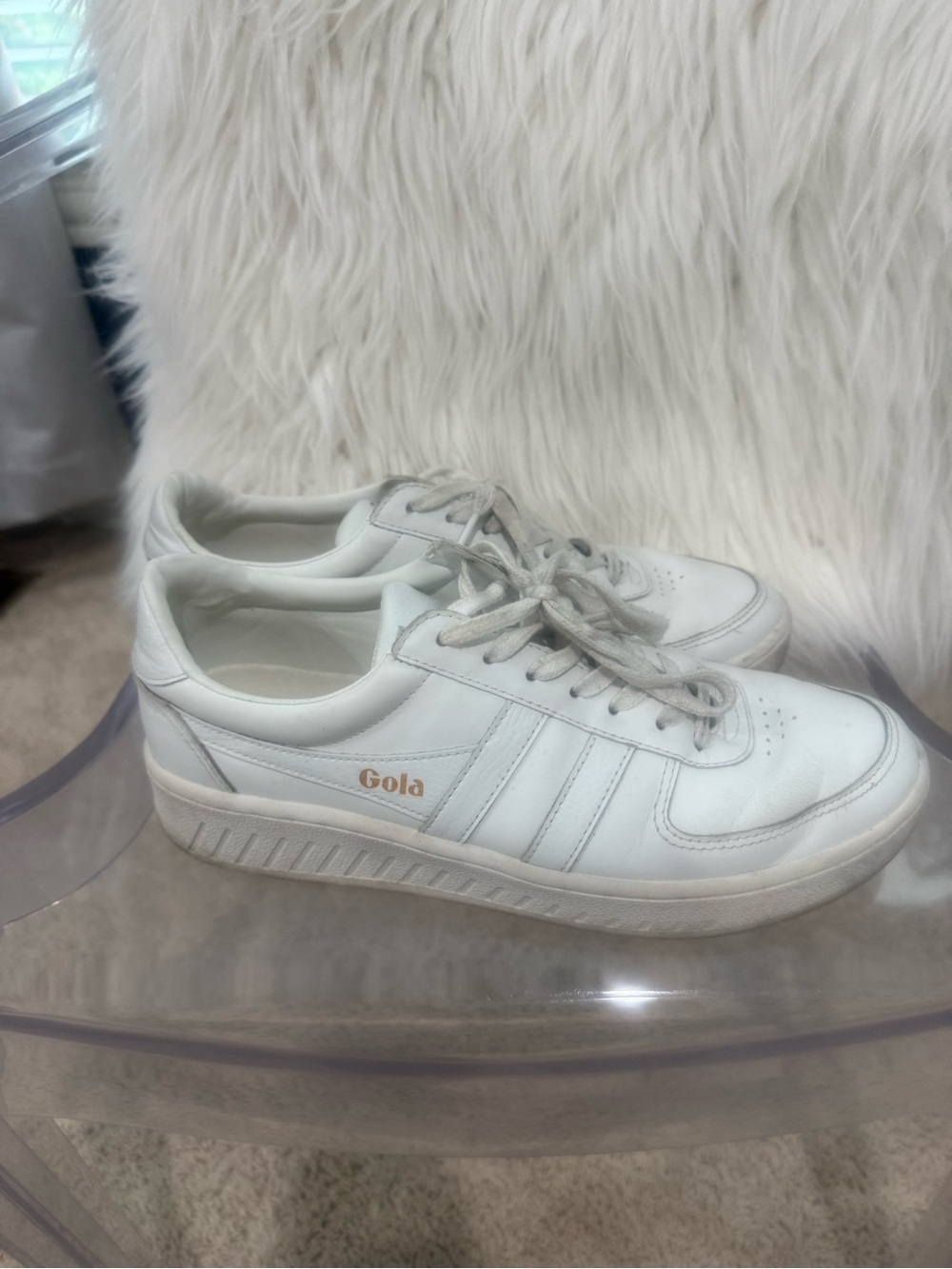 Gola Grand Slam Women's White Leather Sneakers